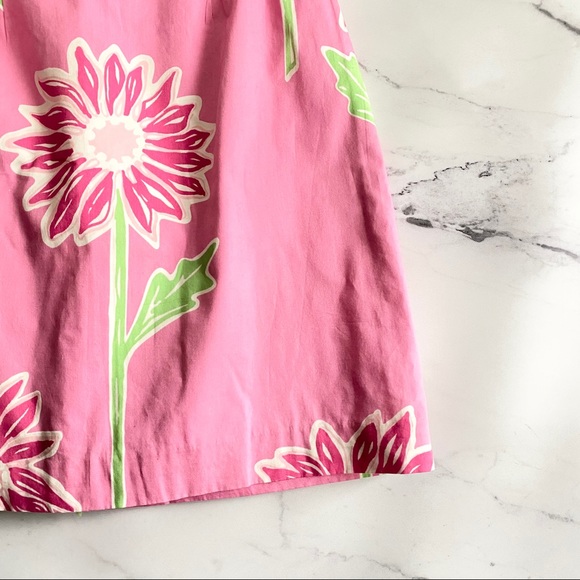 VTG Lilly Pulitzer Jumbo Daisy Print Fully Lined Skirt Size 4 - Picture 2 of 5